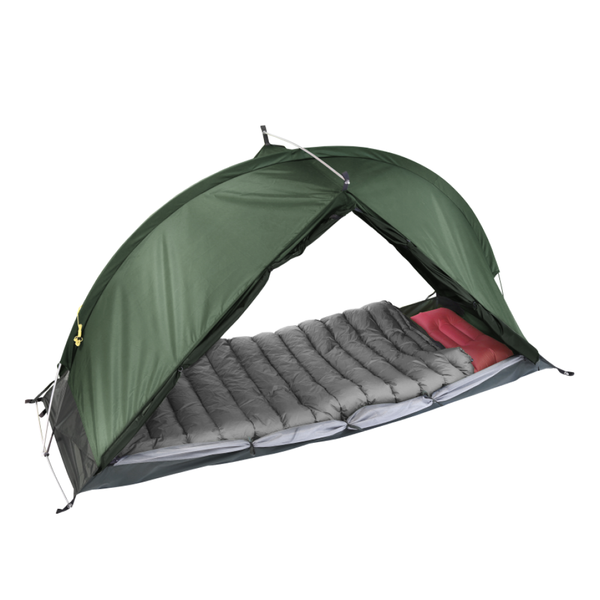 RhinoWolf 2.0 : 4 Seasons, Polyester Tent, Down blanket